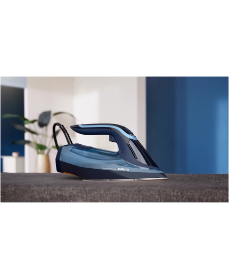 Philips | DST8020/20 Azur 8000 Series | Steam Iron | 3000 W | Water tank capacity 300 ml | Continuous steam 55 g/min | Light blu