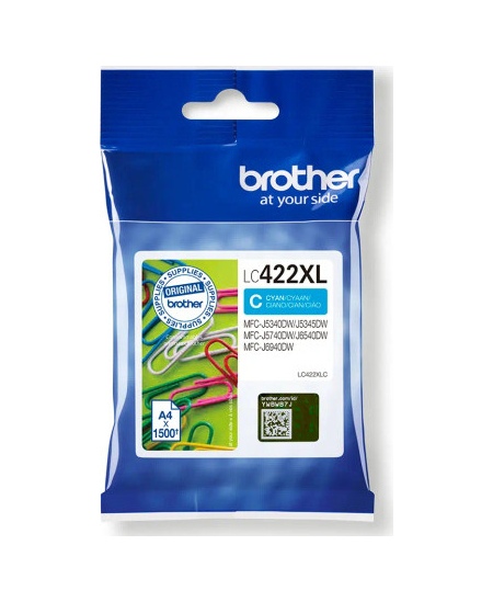 Brother LC422XL (LC422XLC), Žydra kasetė