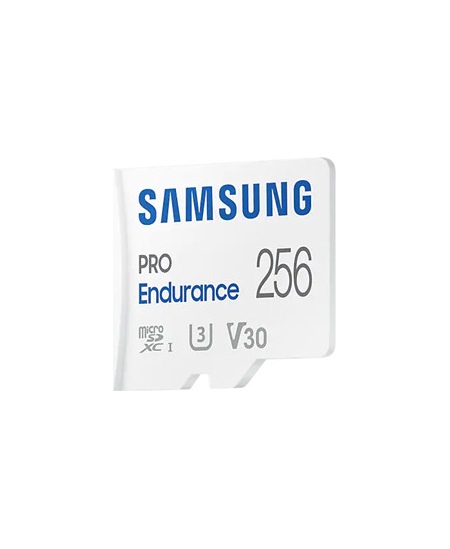 Samsung PRO Endurance MB-MJ256KA/EU 256 GB, MicroSD Memory Card, Flash memory class U3, V30, Class 10, SD adapter