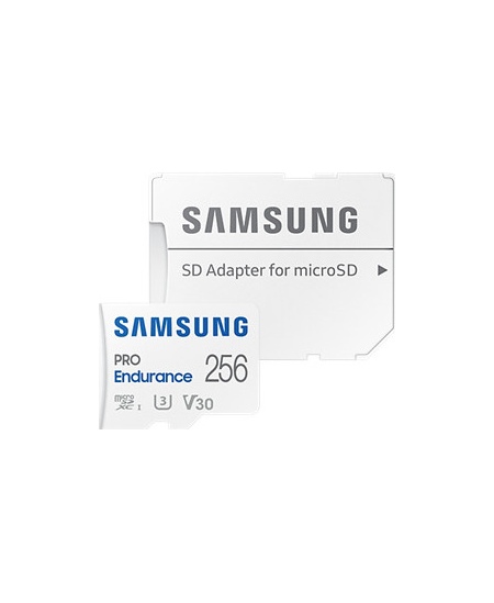 Samsung PRO Endurance MB-MJ256KA/EU 256 GB, MicroSD Memory Card, Flash memory class U3, V30, Class 10, SD adapter