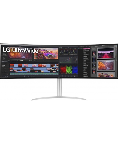 LG 49WQ95C-W 49“ UltraWide Curved LED Monitor 5120x1440/400cd/m2/5ms/ HDMI USB Type C Display Port | LG | Monitor | 49WQ95C-W 