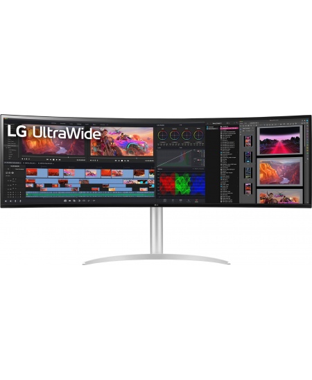 LG 49WQ95C-W 49“ UltraWide Curved LED Monitor 5120x1440/400cd/m2/5ms/ HDMI USB Type C Display Port | LG | Monitor | 49WQ95C-W 
