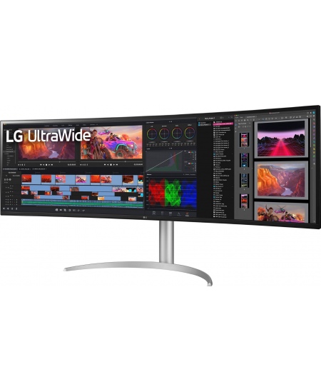 LG 49WQ95C-W 49“ UltraWide Curved LED Monitor 5120x1440/400cd/m2/5ms/ HDMI USB Type C Display Port | LG | Monitor | 49WQ95C-W 
