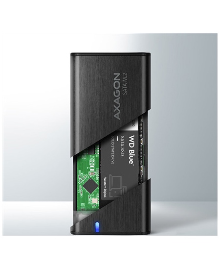 AXAGON External USB-C 3.2 Gen 2 metal box for M.2 SATA SSD disks | EEM2-SBC