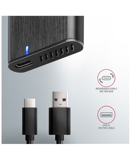 AXAGON External USB-C 3.2 Gen 2 metal box for M.2 SATA SSD disks | EEM2-SBC