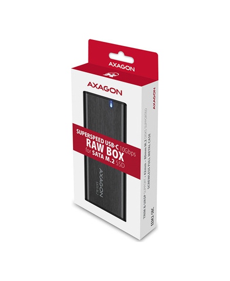 AXAGON External USB-C 3.2 Gen 2 metal box for M.2 SATA SSD disks | EEM2-SBC