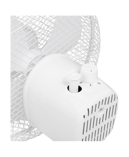 Tristar Desk fan VE-5721 Diameter 23 cm, White, Number of speeds 2, 30 W, Oscillation