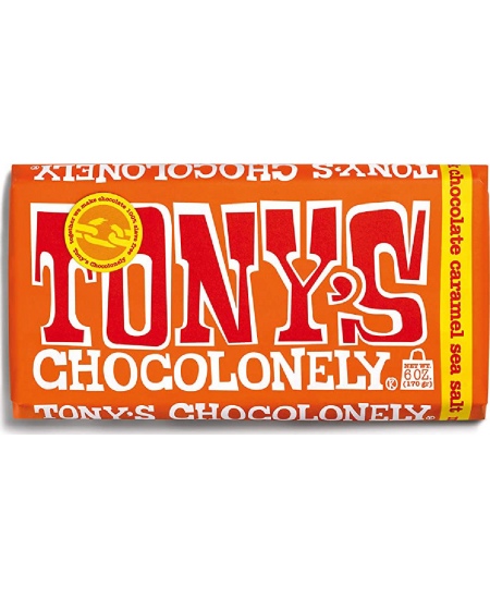 Pieniškas šokoladas, TONY'S, 32%, su karamele ir jūros druska, 180g