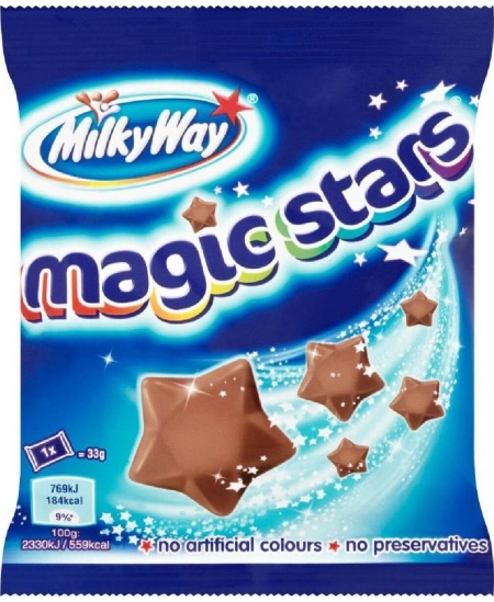 Šokoladiniai saldainiai MILKY WAY, Magic stars, 33g