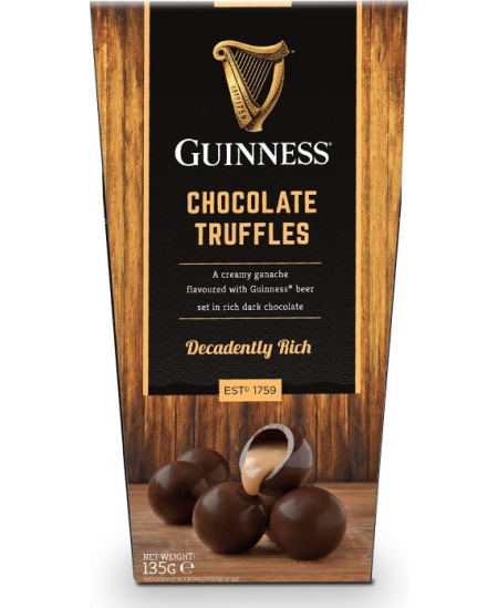 Juodojo šokolado saldainiai GUINNESS, su triufeliai, 135 g