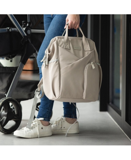 Babyono mamos kuprinė MODERN STYLE kreminė 1649/02