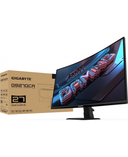 Gigabyte GS27QCA EU | 27 " | VA | 180 Hz | 1 ms | 2560 x 1440 pixels | 250 cd/m² | HDMI ports quantity 2