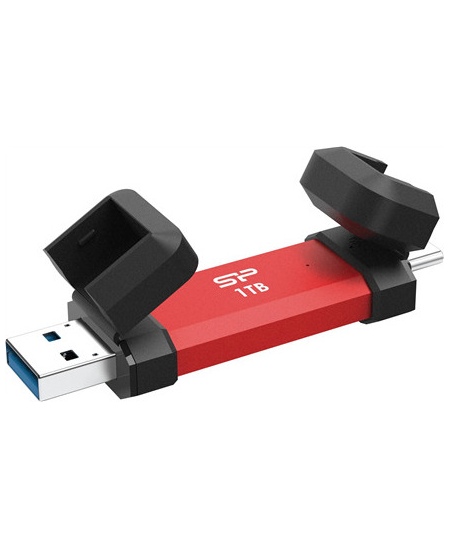 Silicon Power DS72 | 1000 GB | USB Type-A/USB Type-C 3.2 Gen 2 | Red