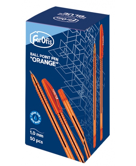 Tušinukas FOROFIS DOKUMENT, 1 mm, oranžinis korpusas, mėlynas