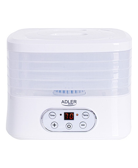 Adler | Food Dehydrator | AD 6658 | Power 230 W | Number of trays 5 | Temperature control | Integrated timer | White