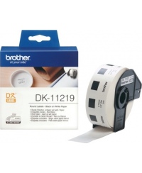 Brother DK-11219 (DK11219) Round Labels, Black on White, 12 mm, 1200 labels per roll