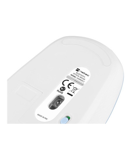 Natec Mouse Harrier 2 Wireless, White/Blue, Bluetooth