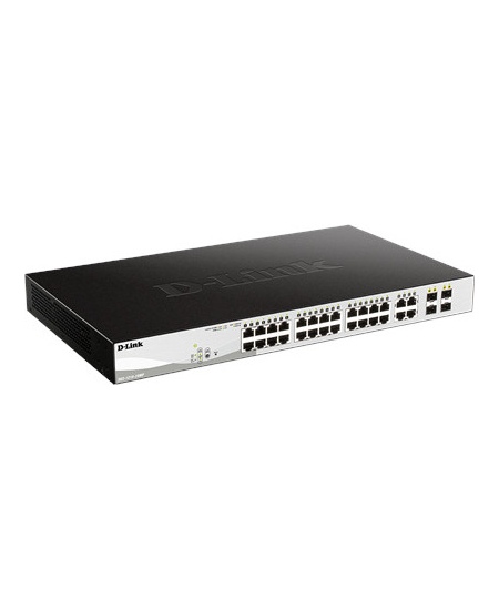 D-Link Switch DGS-1210-28MP Web Management, Rack mountable, 1 Gbps (RJ-45) ports quantity 24, SFP ports quantity 4, PoE/Poe+ por