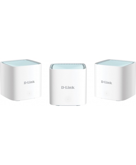 D-Link EAGLE PRO AI AX1500 Mesh System M15-3 (3-pack) 802.11ax, 1200+300  Mbit/s, 10/100/1000 Mbit/s, Ethernet LAN (RJ-45) ports