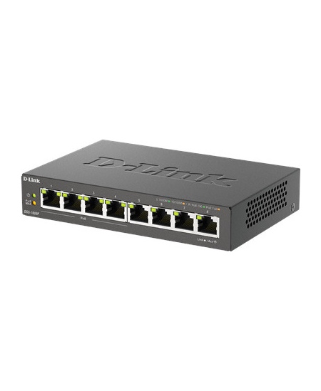 D-Link 8-Port Gigabit PoE Switch DGS-1008P Unmanaged, Desktop