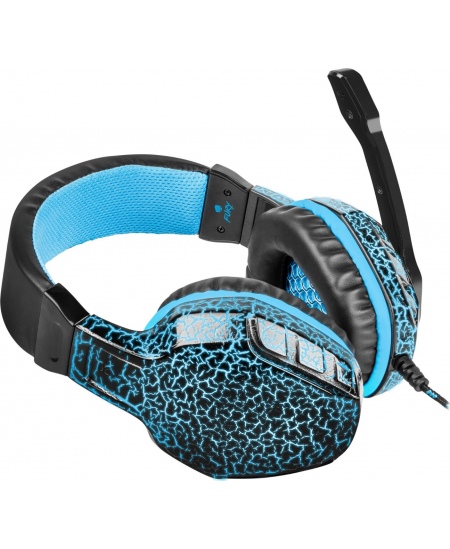 Fury Gaming Headset, Wired, NFU-0863Hellcat, Black/Blue, Built-in microphone