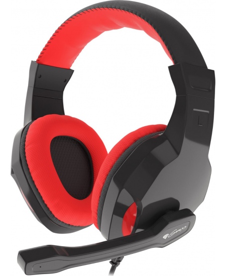 GENESIS ARGON 110 Gaming Headset, On-Ear, Wired, Microphone, Black/Red