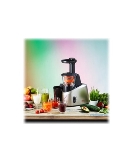 TEFAL | Slow Juicer | ZC255B38 | Type Electric | Silver/ black | 200 W | Extra large fruit input | Number of speeds 2 | 82 RPM