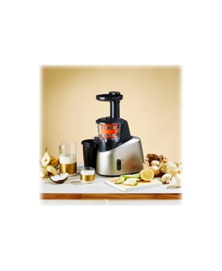 TEFAL | Slow Juicer | ZC255B38 | Type Electric | Silver/ black | 200 W | Extra large fruit input | Number of speeds 2 | 82 RPM