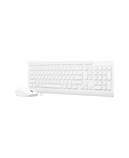 Lenovo | Wireless Combo Keyboard & Mouse | 510 | White | Keyboard and Mouse Combo | 2.4 GHz Wireless via Nano USB | Batterie