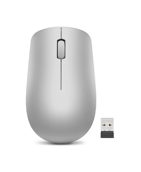 Lenovo | Wireless Mouse | 530 | Optical Mouse | 2.4 GHz Wireless via Nano USB | Platinum Grey | 1 year(s)
