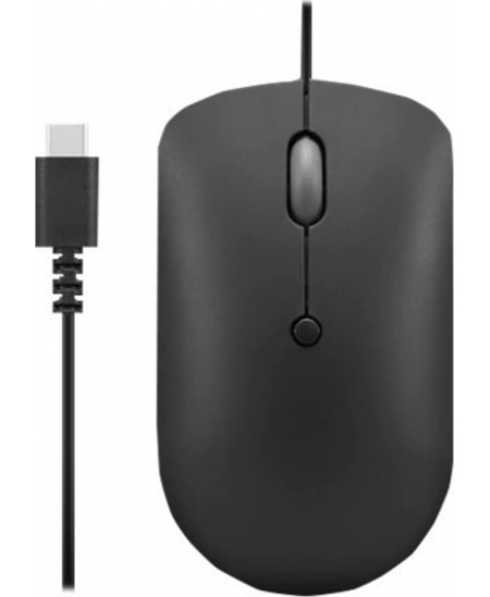 Lenovo | Compact Mouse | 400 | Wired | USB-C | Raven black