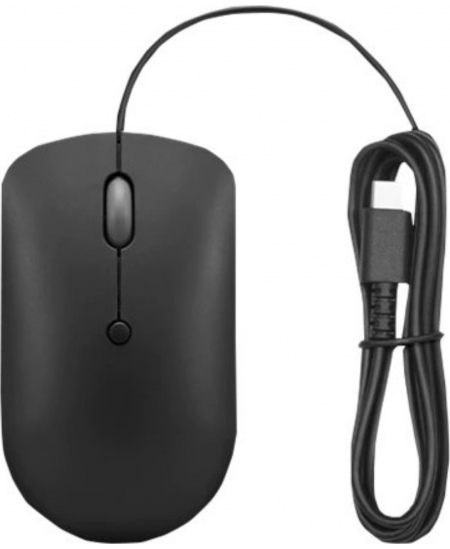 Lenovo | Compact Mouse | 400 | Wired | USB-C | Raven black