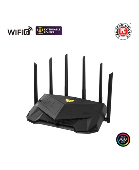 Dual Band WiFi6 Gigabit Router | TUF Gaming AX6000 | 802.11ax | 1148+4804 Mbit/s | 10/100/1000 Mbit/s | Ethernet LAN (RJ-45) por