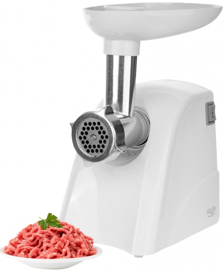 Adler AD 4803 Meat mincer, Power 800W, Bowl, Middle size sieve, Mince sieve, Poppy sieve, Plunger, Sausage filler | Adler