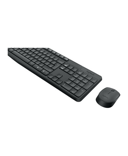 Logitech | MK235 | Keyboard and Mouse Set | Wireless | Mouse included | Batteries included | US | Black | 475 g