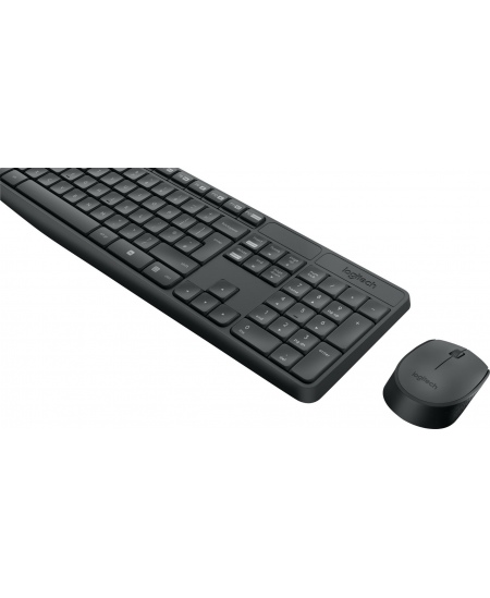 Logitech | MK235 | Keyboard and Mouse Set | Wireless | Mouse included | Batteries included | US | Black | 475 g
