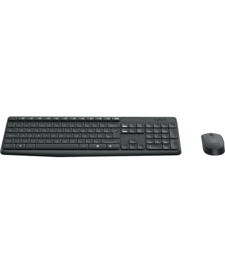 Logitech | MK235 | Keyboard and Mouse Set | Wireless | Mouse included | Batteries included | US | Black | 475 g