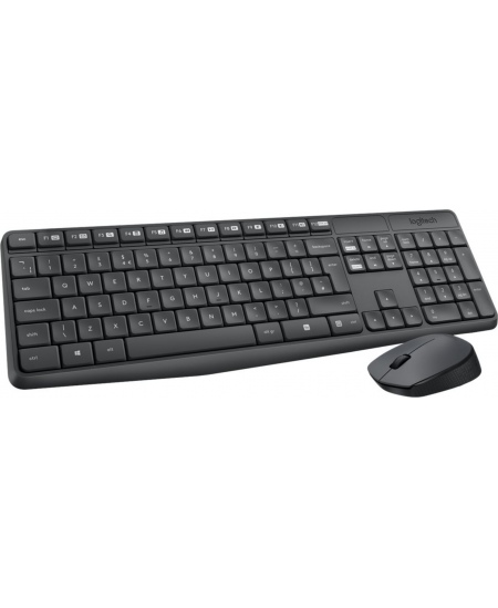 Logitech | MK235 | Keyboard and Mouse Set | Wireless | Mouse included | Batteries included | US | Black | 475 g