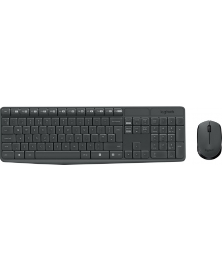 Logitech | MK235 | Keyboard and Mouse Set | Wireless | Mouse included | Batteries included | US | Black | 475 g