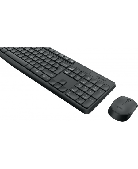 Logitech | MK235 | Keyboard and Mouse Set | Wireless | Mouse included | Batteries included | US | Black | 475 g