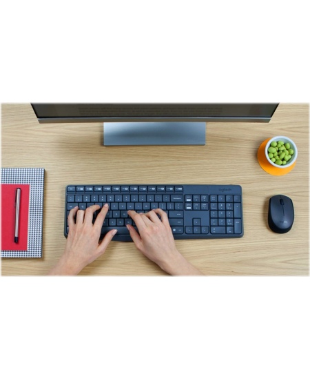 Logitech | MK235 | Keyboard and Mouse Set | Wireless | Mouse included | Batteries included | US | Black | 475 g