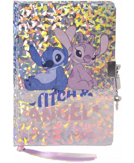 Užrašų knygutė linijomis su spynele PASO Disney Stitch, mėtinė, A5, 96 lapai, 80 g