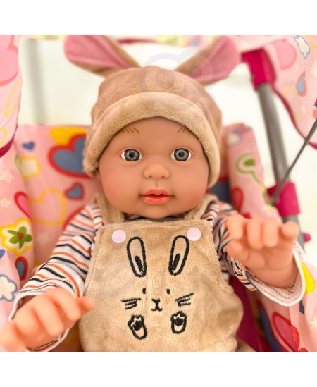 Lėlė su zuikio drabužiais WOOPIE, 46 cm