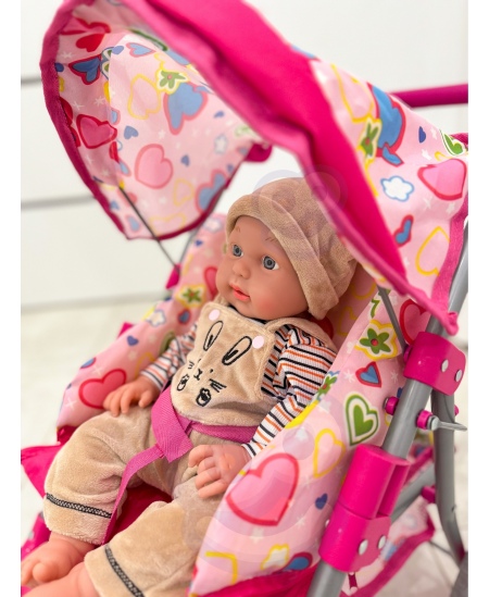 Lėlė su zuikio drabužiais WOOPIE, 46 cm