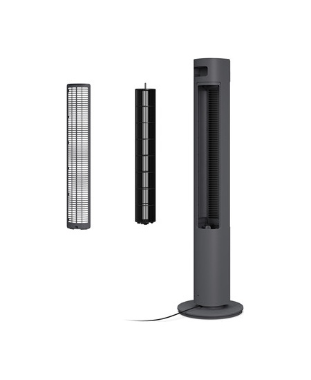 Duux Fan | Elevate | Tower Fan | Gray | Diameter 29 cm | Number of speeds 12 | Oscillation | 4-40 W