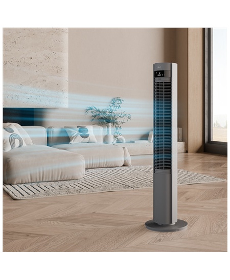 Duux Fan | Elevate | Tower Fan | Gray | Diameter 29 cm | Number of speeds 12 | Oscillation | 4-40 W
