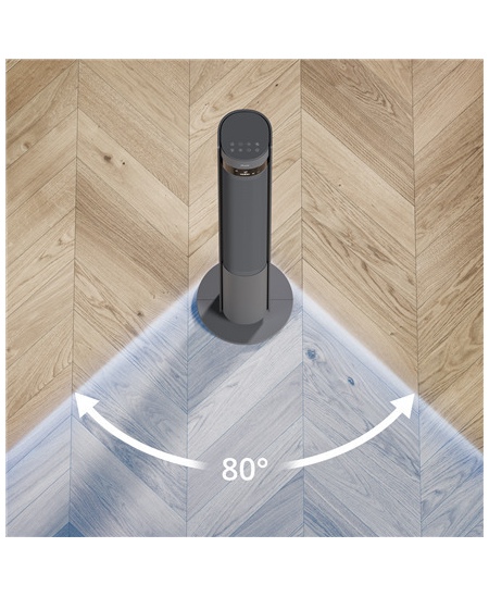 Duux Fan | Elevate | Tower Fan | Gray | Diameter 29 cm | Number of speeds 12 | Oscillation | 4-40 W