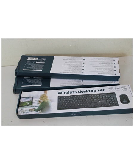 SALE OUT. Gembird KBS-WCH-03 Wireless desktop set, black, US-layout | Gembird Wireless desktop set | KBS-WCH-03 | Black | Keyboa