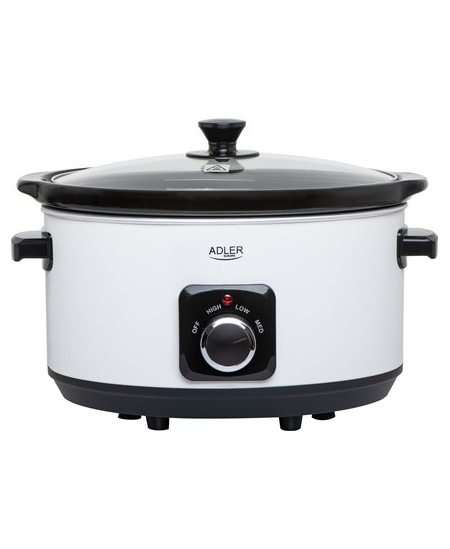 Adler | Slow Cooker | AD 6413w | 290 W | 5.8 L | Number of programs 3 | White