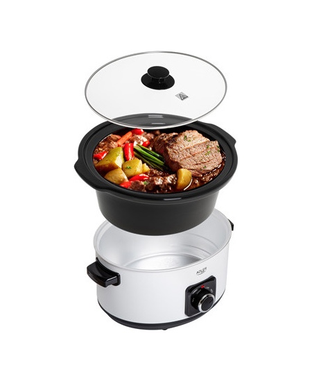 Adler | Slow Cooker | AD 6413w | 290 W | 5.8 L | Number of programs 3 | White